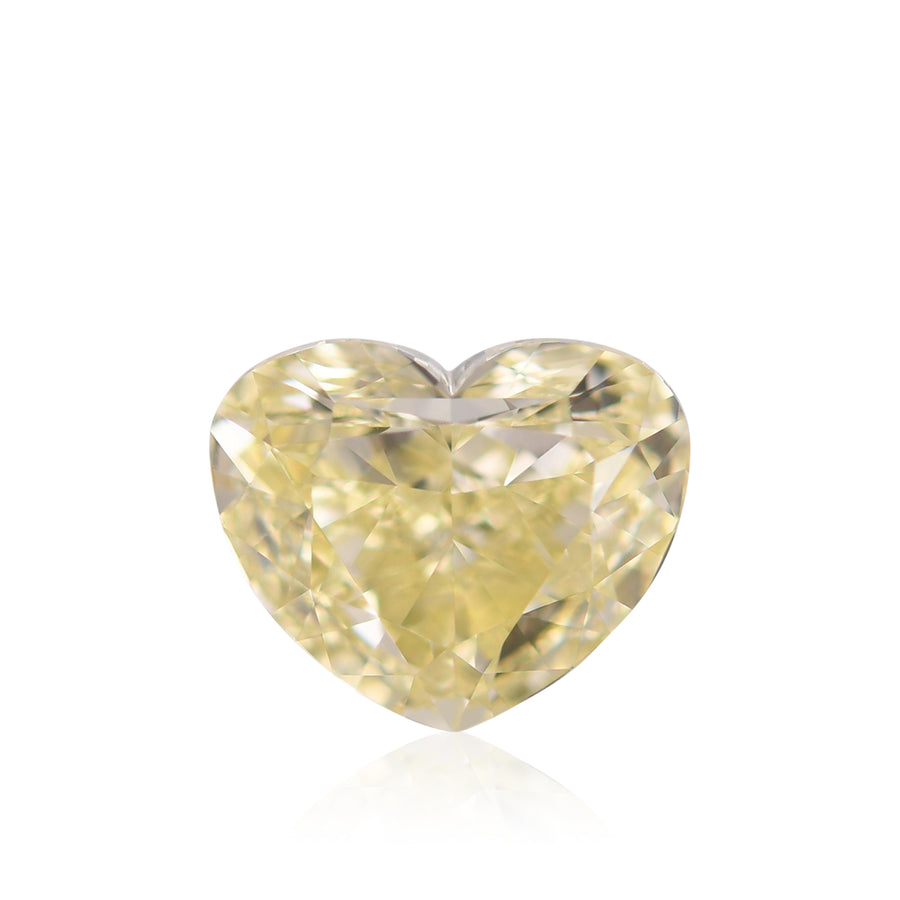 1.50 Carat Fancy Yellow HEART Diamond VS1 GIA