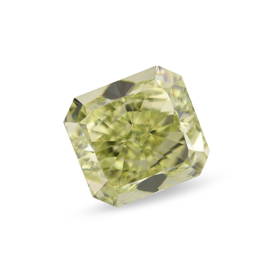 5.17 Carat Fancy Yellow Green Radiant Diamond VS1 GIA