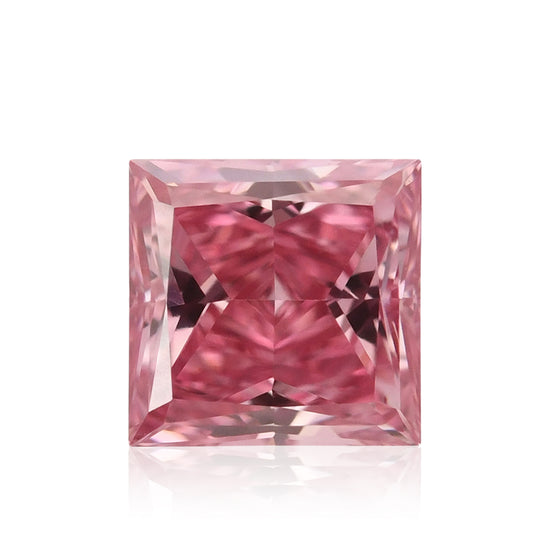 0,41 Karat Fancy Vivid Pink Princess Diamant VS2 GIA und Argyle