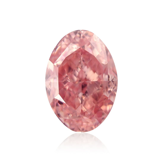 0.70 Carat Fancy Vivid Pink Oval Diamond VS2 GIA