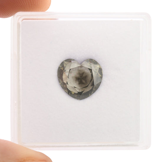 2.50 Carat Fancy Dark Gray Heart Diamond GIA
