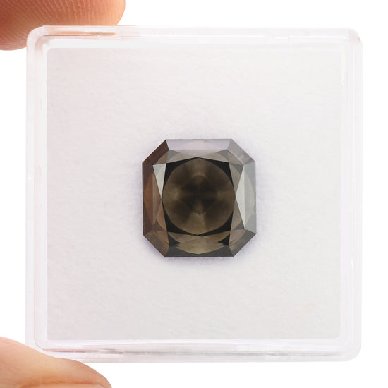 5.12 Carat Fancy Dark Gray Radiant Diamond GIA