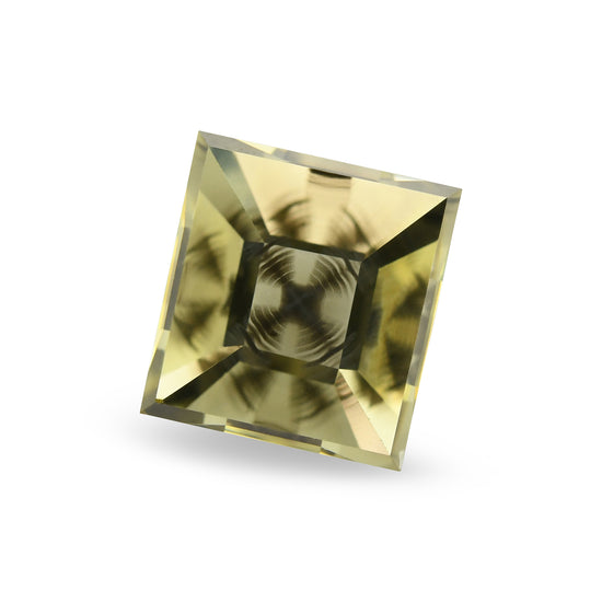 2.02 Carat Fancy Brownish Greenish Yellow Princess Diamond GIA