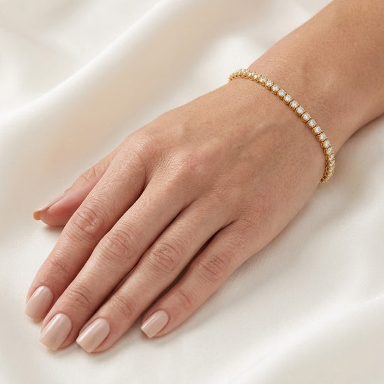 Classic Round Yellow Diamond Tennis Bracelet