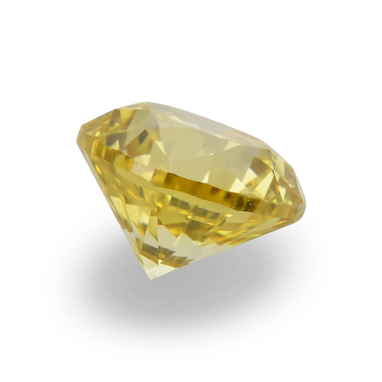 0.42 Carat Fancy Intense Yellow Round Brilliant Diamond SI1 GIA