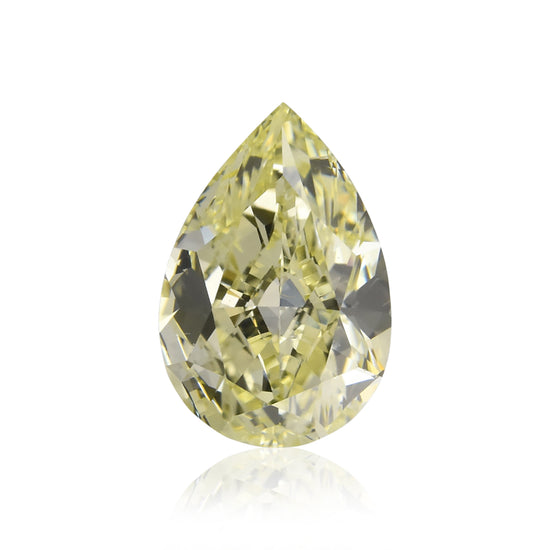 0.70 قيراط ألماسة كمثرية صفراء خضراء فاتحة VS1 GIA