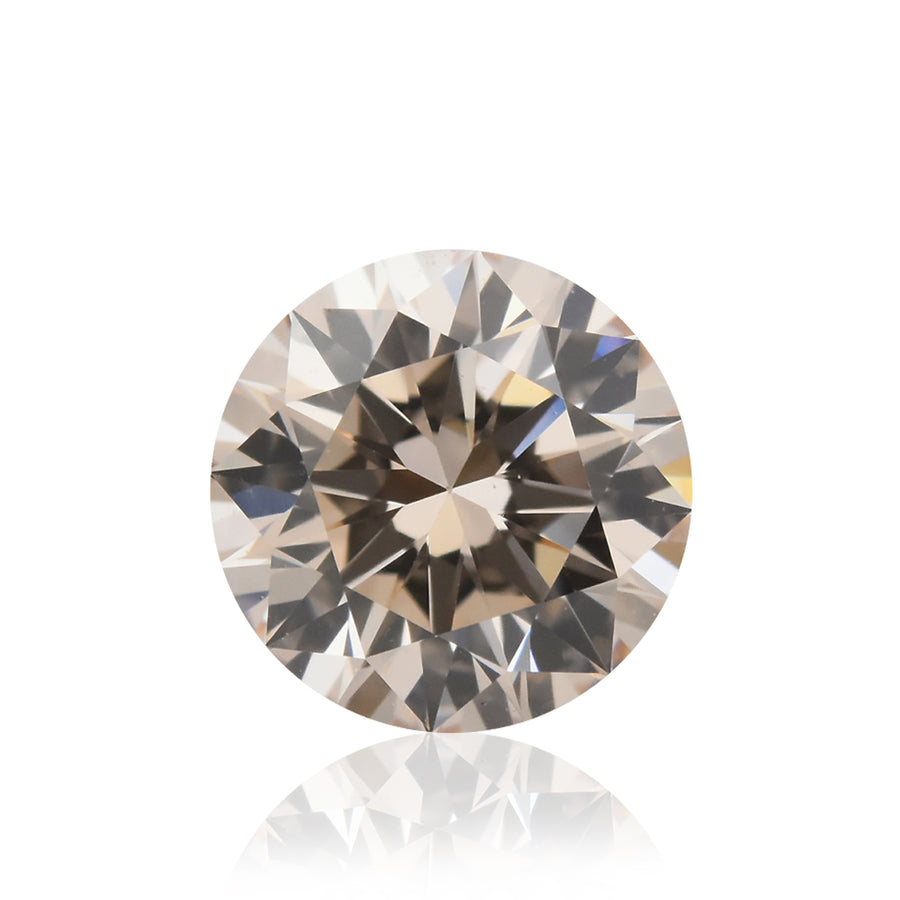 Diamante Rotondo Marrone Rosato Chiaro da 0.43 Carati VVS2 GIA