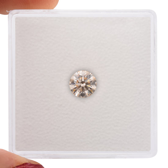 0.51 Carat Very Light Pinkish Brown Round Brilliant Diamond SI2 GIA