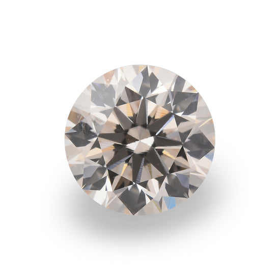 0.51 Carat Very Light Pinkish Brown Round Brilliant Diamond SI2 GIA