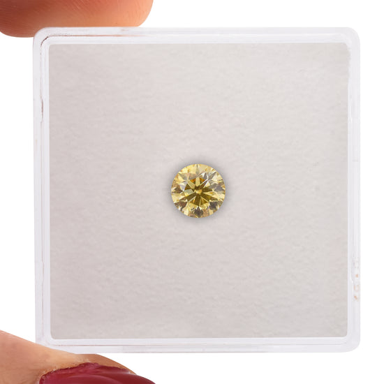 0.40 Carat Fancy Brownish Yellow Round Brilliant Diamond SI2 GIA