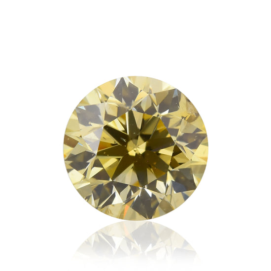 0.40 قيراط ألماسة مستديرة Fancy Brownish Yellow بدرجة نقاء SI2 من GIA