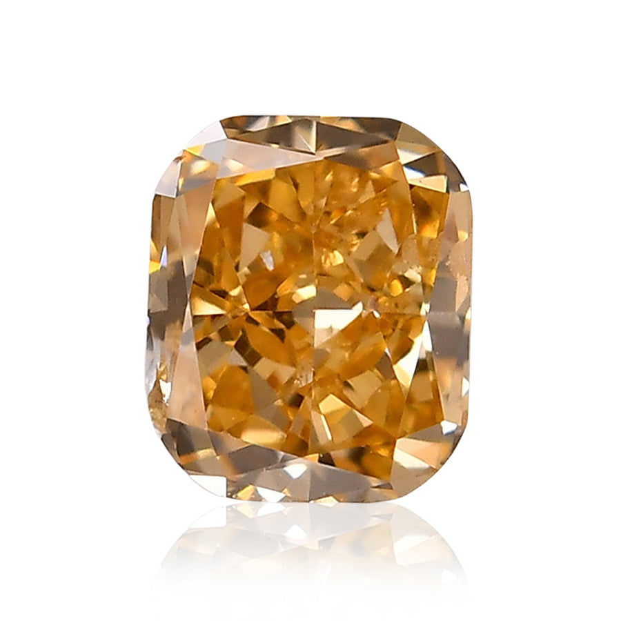 0,30 Karat Fancy Deep Yellowish Orange Cushion Diamant (SI2) GIA