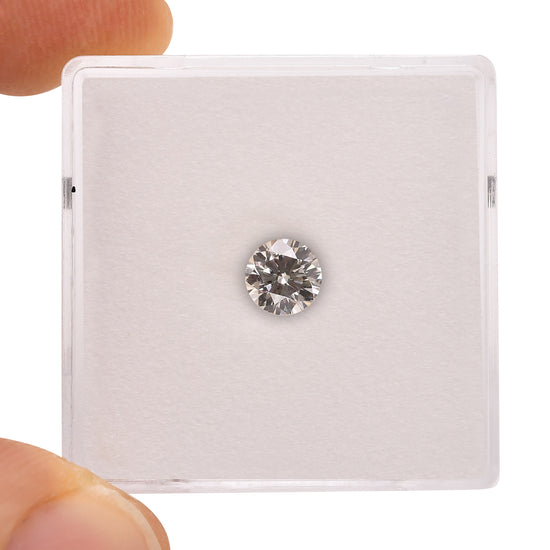 0.43 Carat Faint Pinkish Brown Round Brilliant Diamond VS2 GIA