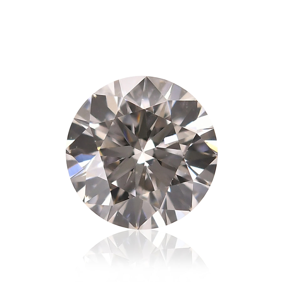 Diamante rotondo GIA VS2 marrone-rosato tenue da 0,43 carati