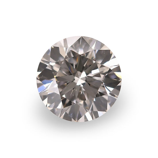 0.43 Carat Faint Pinkish Brown Round Brilliant Diamond VS2 GIA