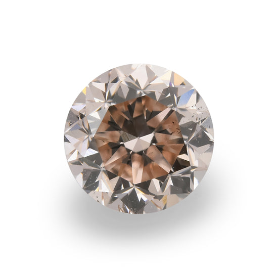 0.50 Carat Fancy Light Pink Brown Round Brilliant Diamond SI1 GIA