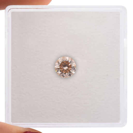 0.50 Carat Fancy Light Pink Brown Round Brilliant Diamond SI1 GIA