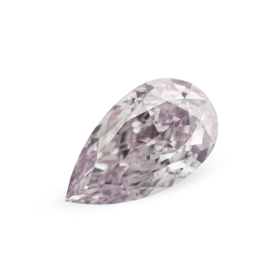 0.20 Carat Fancy Pink Purple Pear Diamond VVS2 GIA