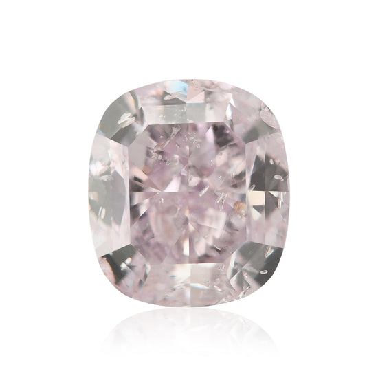 0.91 Carat Fancy Purplish Pink Cushion Diamond (I1) GIA