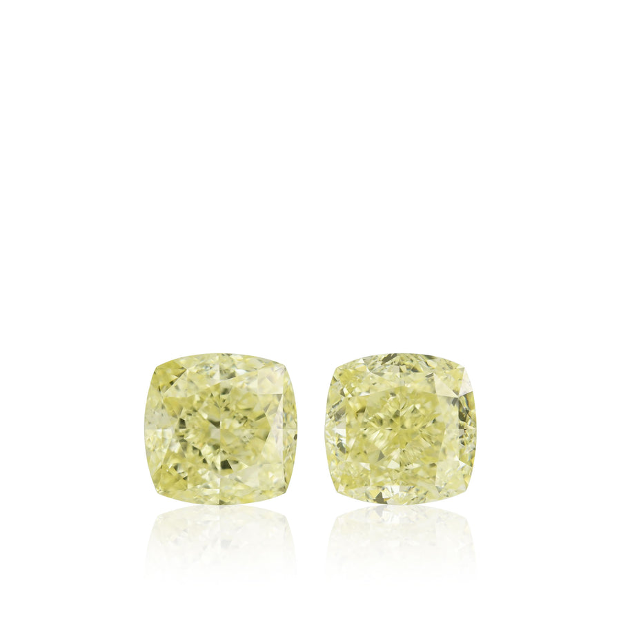 3,04 Karat Fancy Light Yellow Kissen-Diamanten VS2
