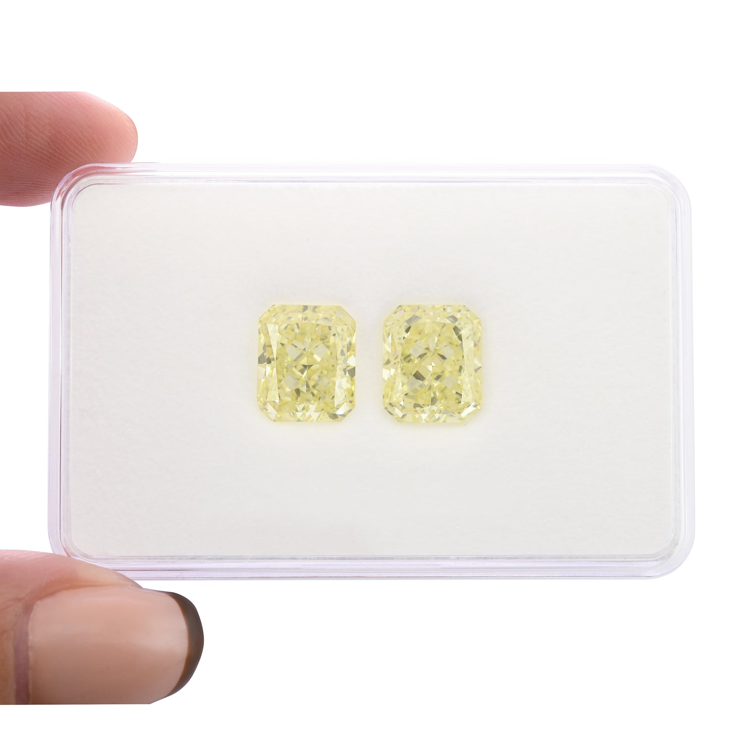 10.03 Carat Light Yellow Radiant Diamonds VS1