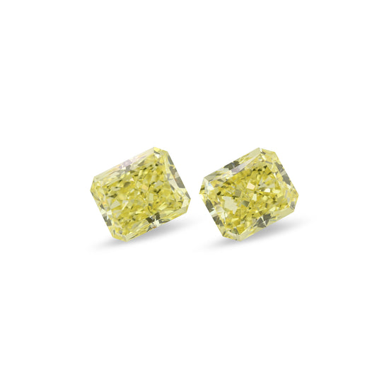 10.19 Carat Fancy Intense Yellow Radiant Diamonds VS2 GIA