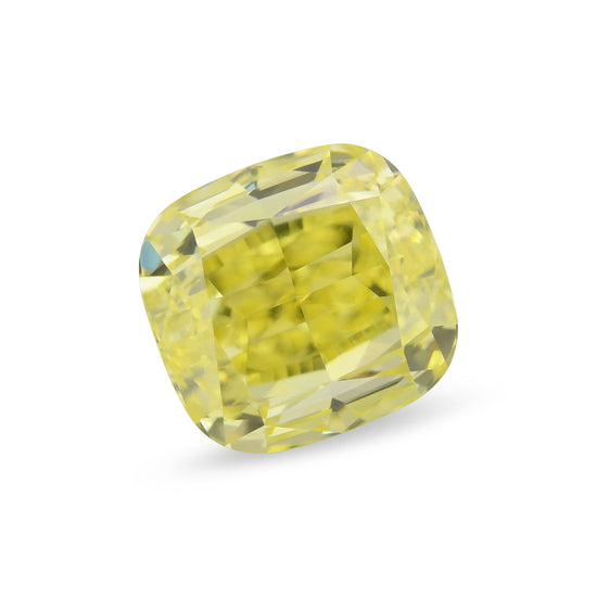 1,01 carati diamante giallo intenso fantasia taglio cuscino VS1 GIA