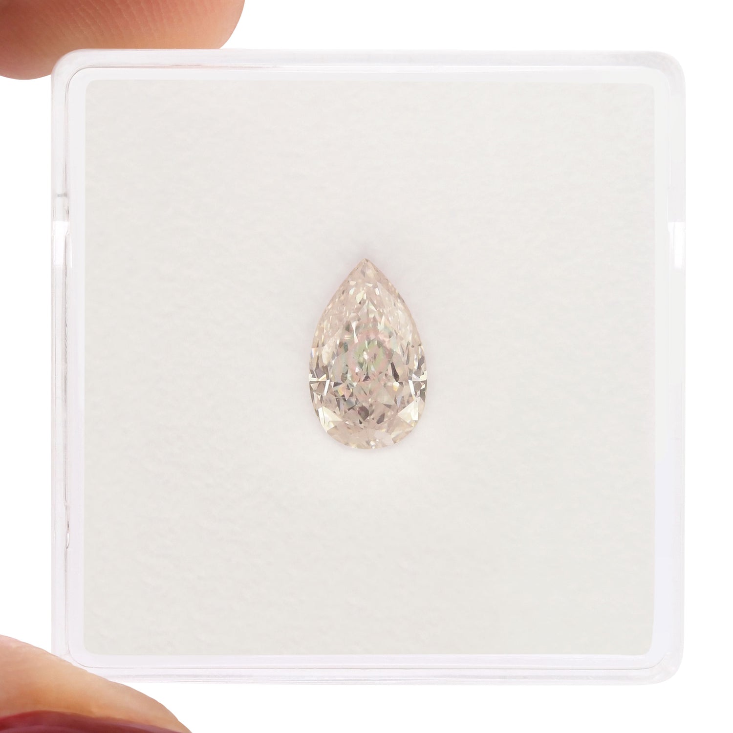 1.01 Carat Very Light Pink Pear Diamond VS2 GIA