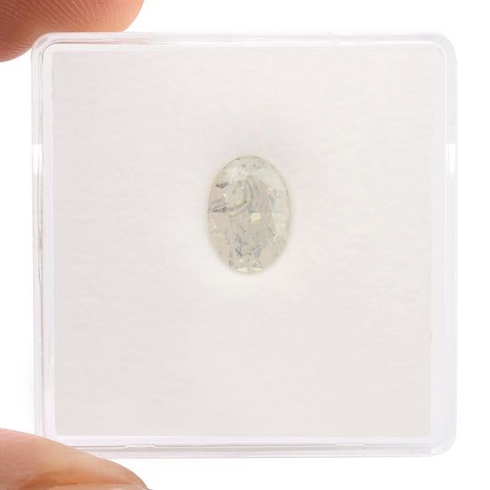 1.23 Carat Fancy White Oval Diamond  GIA