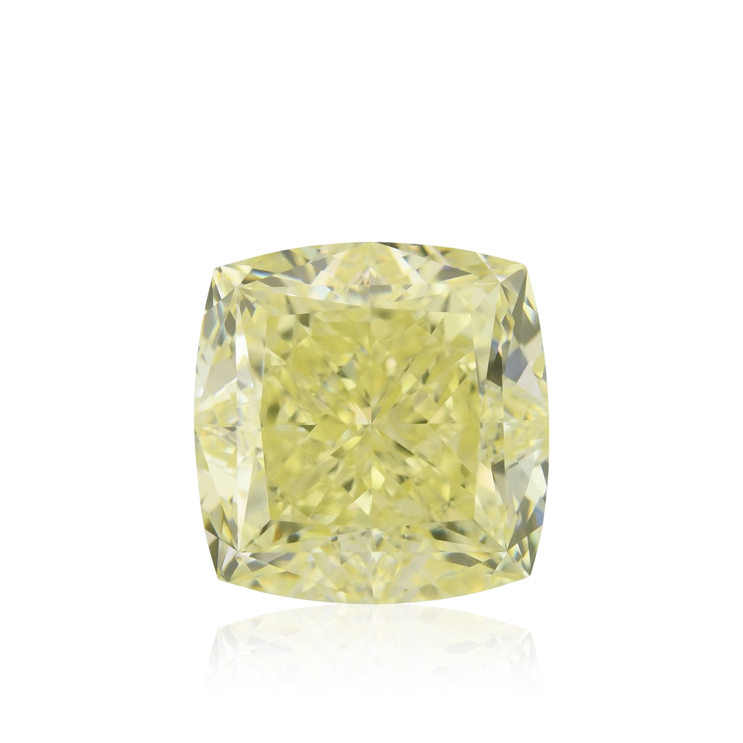 5.13 Carat Fancy Light Yellow Cushion Diamond VS1 GIA