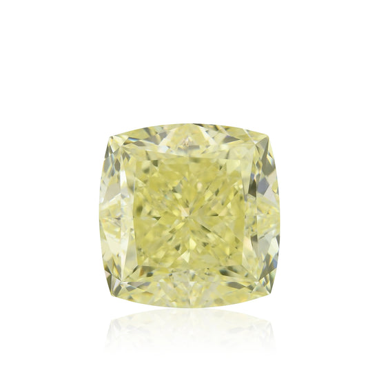 5.13 Carat Fancy Light Yellow Cushion Diamond VS1 GIA