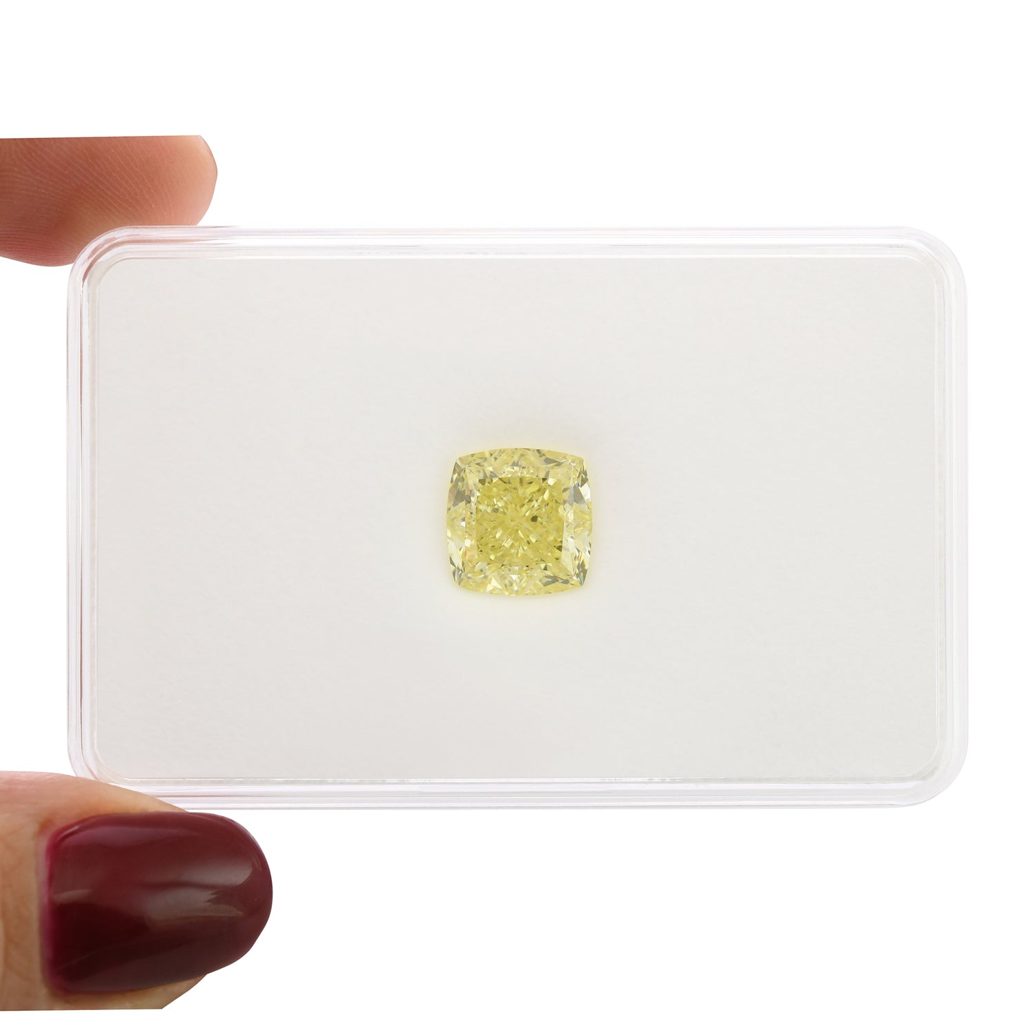 5.13 Carat Fancy Light Yellow Cushion Diamond VS1 GIA