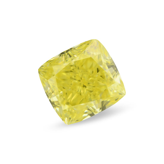 0.75 Carat Fancy Vivid Yellow Cushion Diamond VVS1 GIA