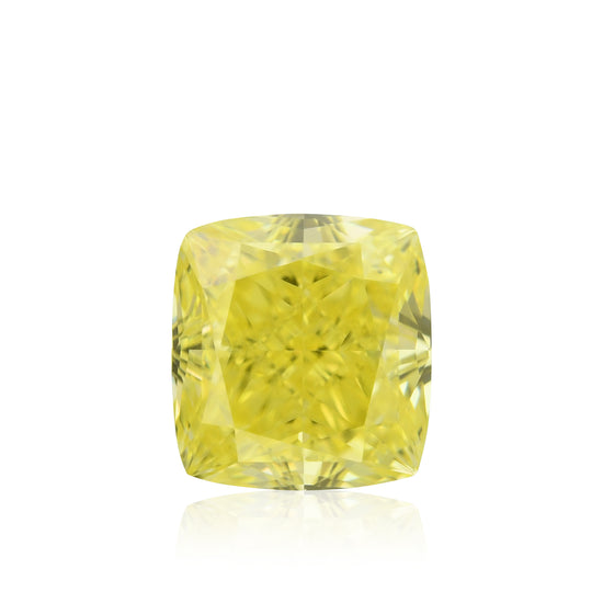 0,75 Karat Fancy Vivid Yellow Cushion Diamant VVS1 GIA