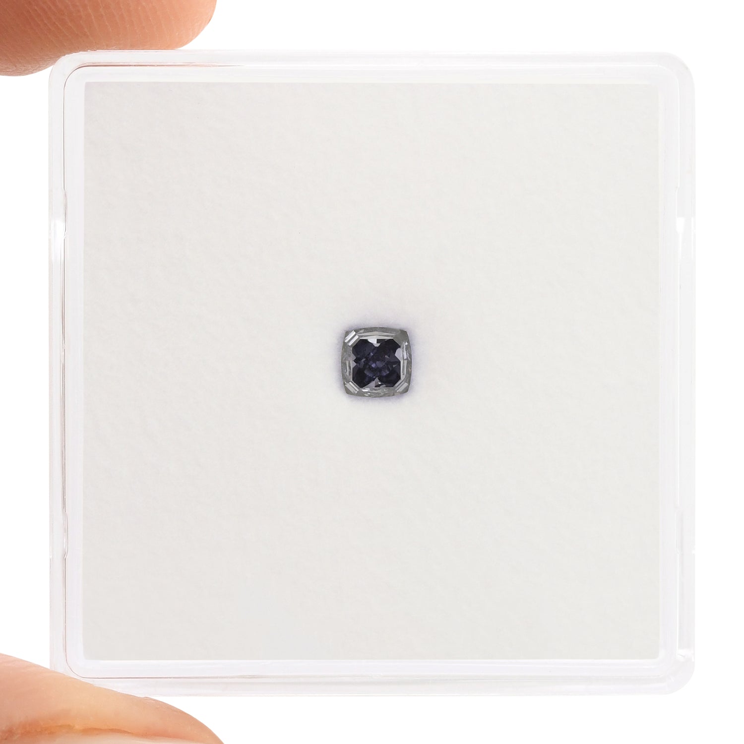 0.21 Carat Fancy Dark Gray Violet Cushion Argyle Diamond VS2 GIA