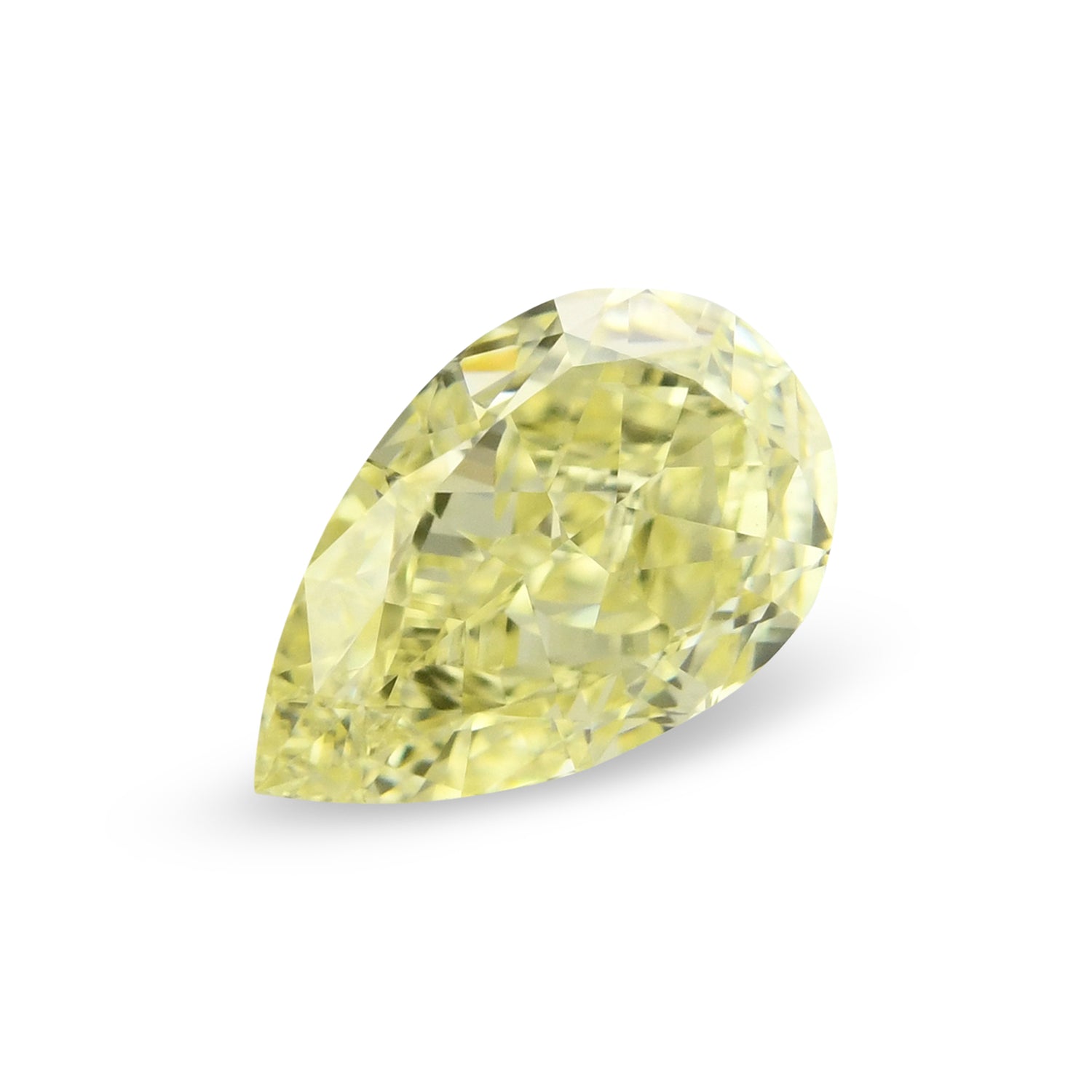 1.02 Carat Fancy Light Yellow Pear Diamond IF GIA