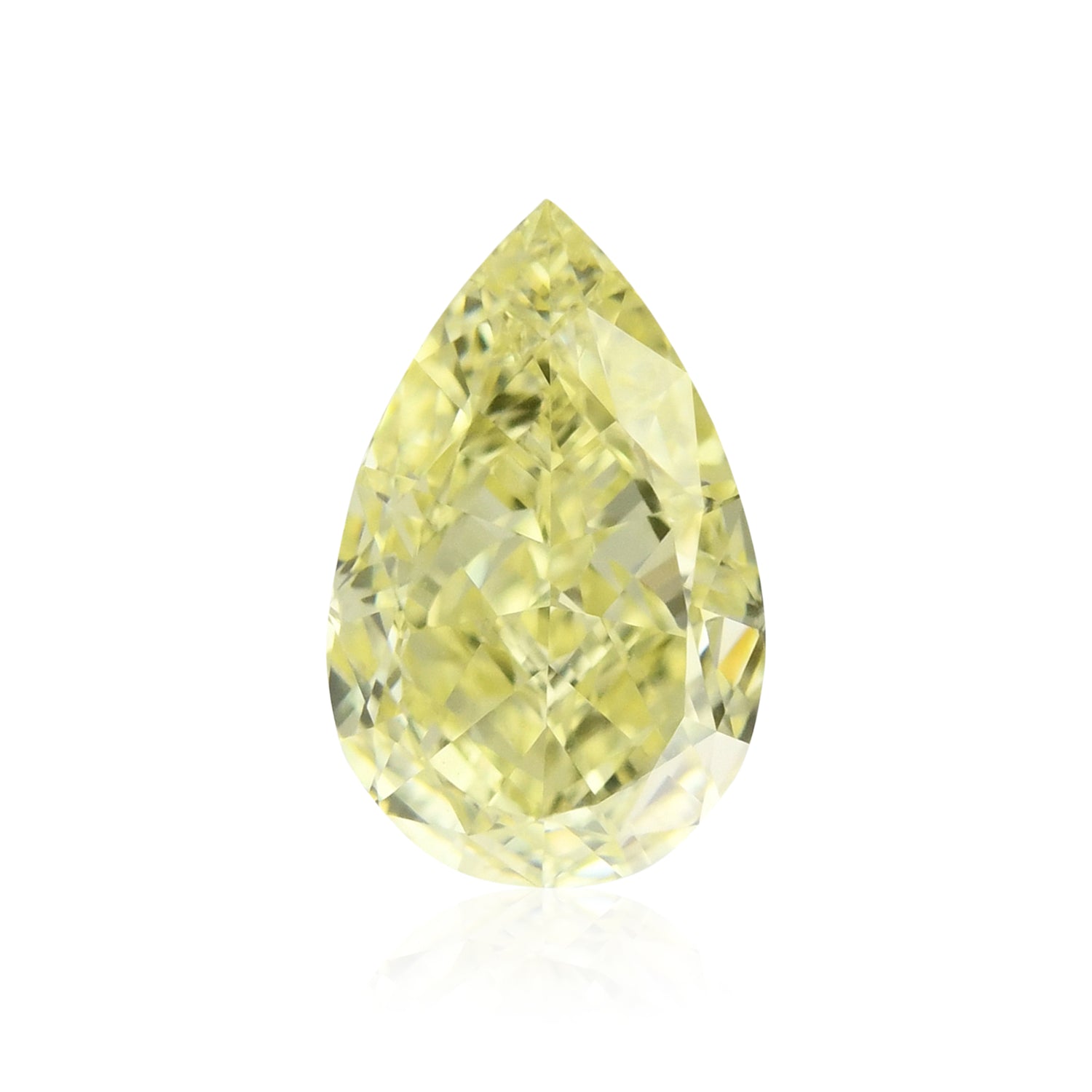 1.02 Carat Fancy Light Yellow Pear Diamond IF GIA