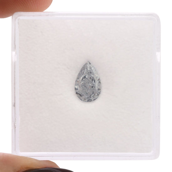 1.01 Carat Fancy Light Blue Pear Diamond SI1 GIA