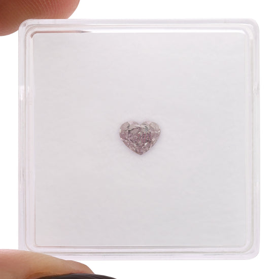0.36 Carat Fancy Purple Pink HEART Diamond VS2 GIA