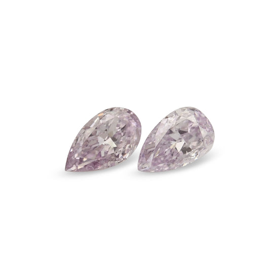 0.36 Carat Fancy Pinkish Purple Pear Diamonds SI2