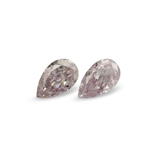 0.46 Carat Fancy Light Purplish Pink Pear Diamonds (I1)