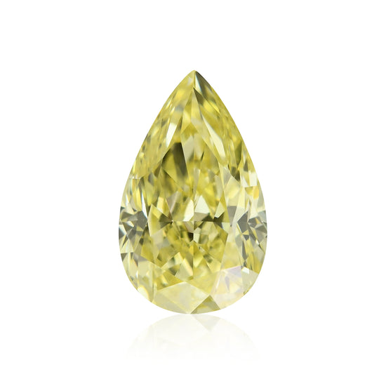 Diamante GIA a pera, fantasia giallo intenso, 0,78 carati, VS2