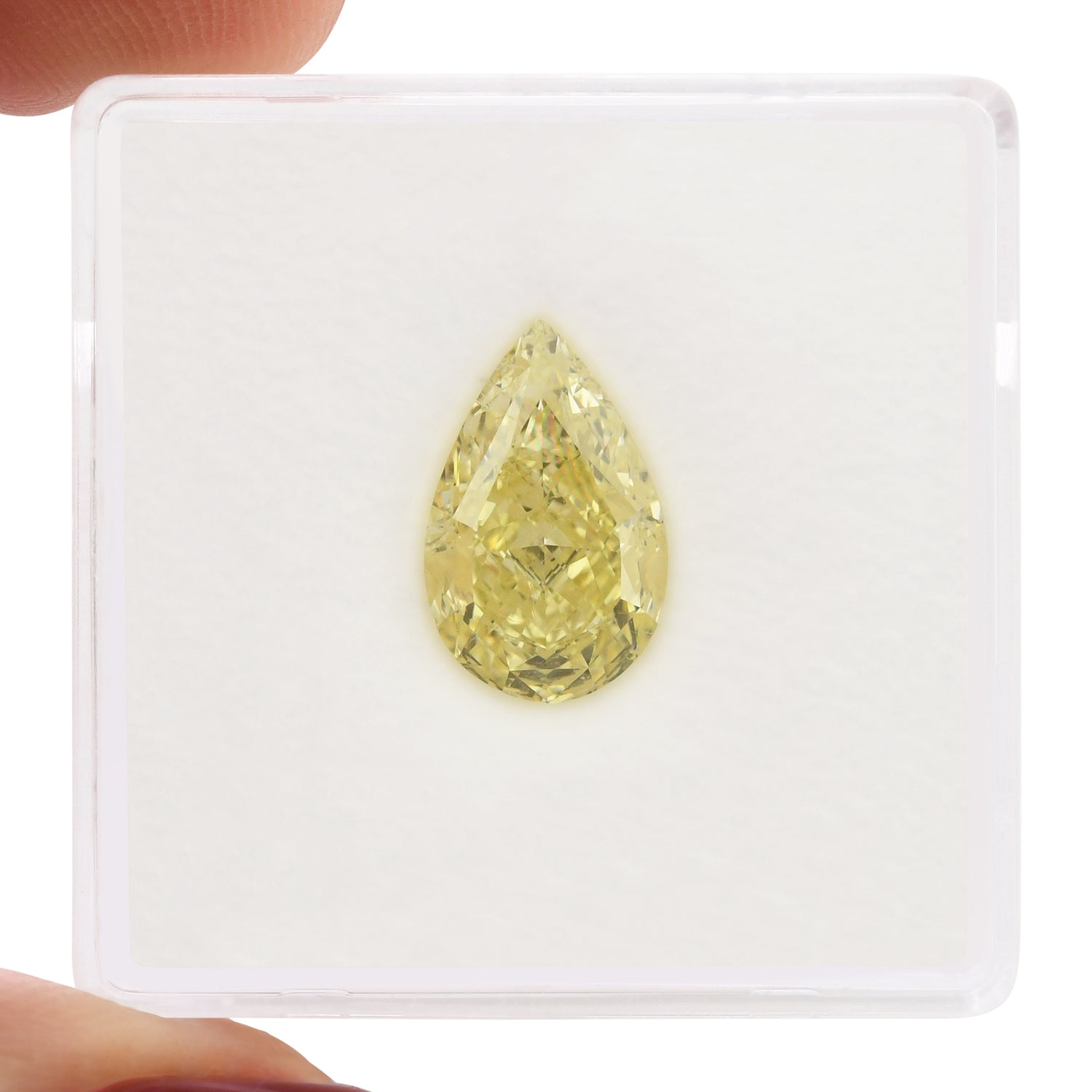 3.02 Carat Fancy Light Yellow Pear Diamond VS1 GIA
