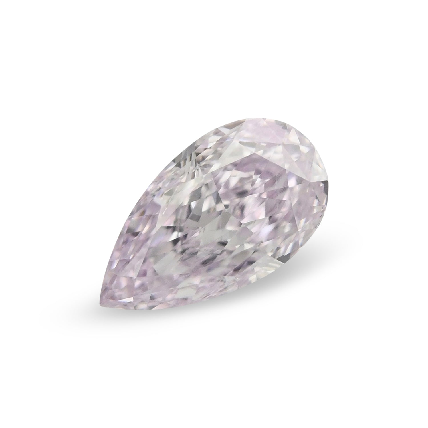 0.73 Carat Fancy Pink Purple Pear Diamond SI2 GIA
