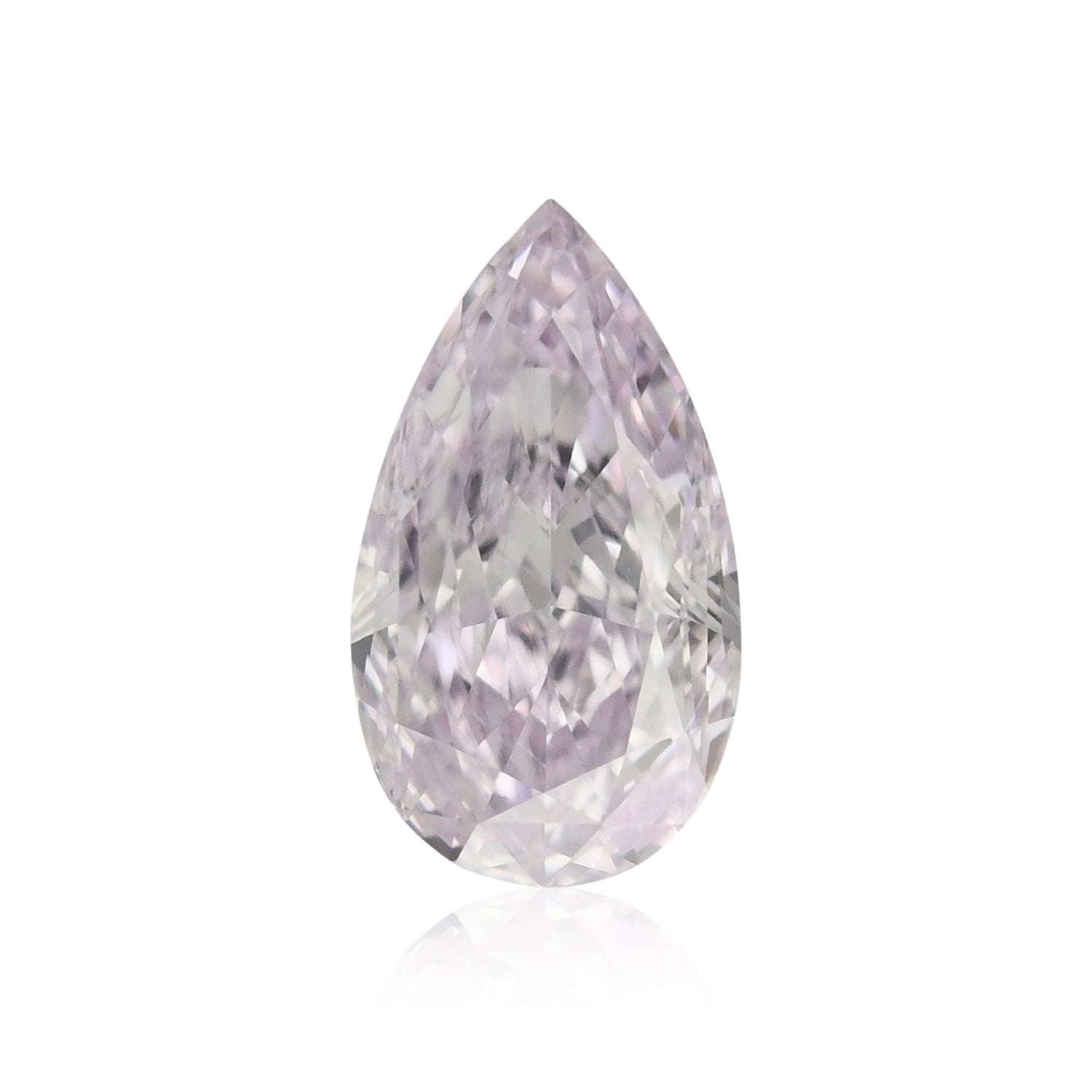 0.73 Carat Fancy Pink Purple Pear Diamond SI2 GIA