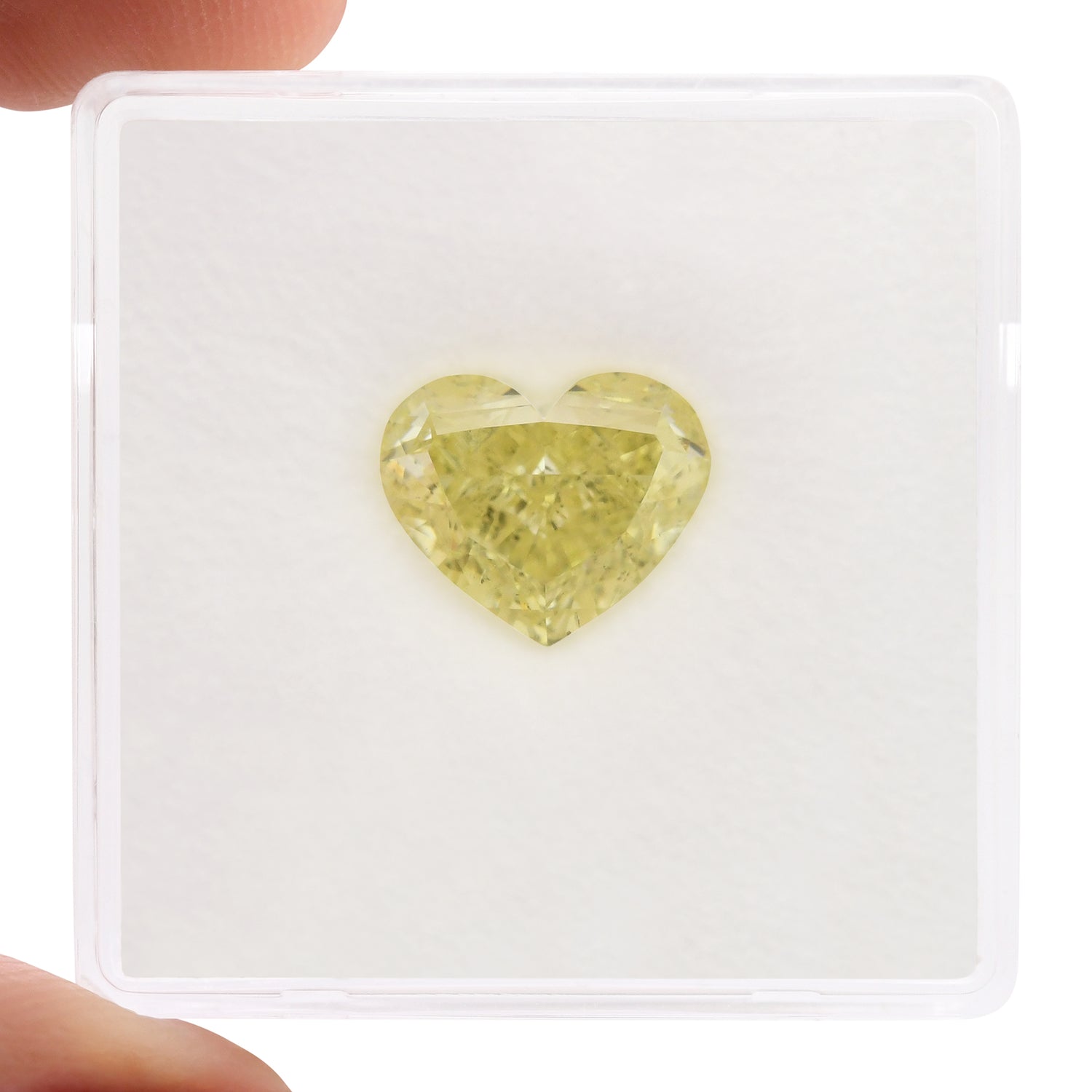 3.51 Carat Fancy Light Yellow HEART Diamond SI1 GIA