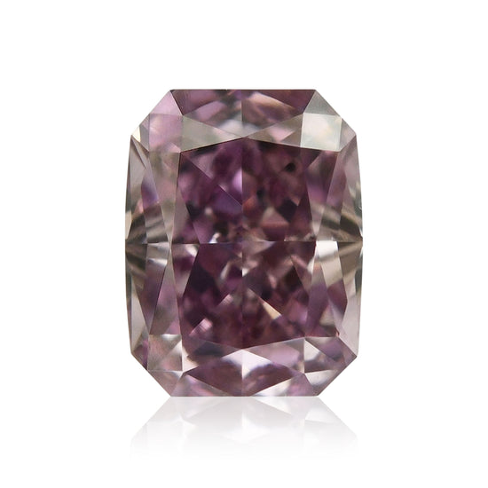 Diamante Radiant fantasia rosa profondo violaceo da 0,50 carati SI1 GIA