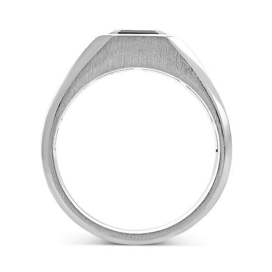 Natural Fancy Black Emerald Men's Ring