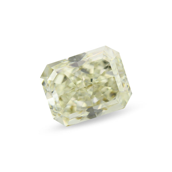 Diamante radiante GIA VS2 da 1,50 carati, fantasia giallo-verdastro chiaro grigiastro