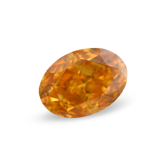 0.84 Carat Fancy Vivid Yellowish Orange Oval Diamond VS2 GIA